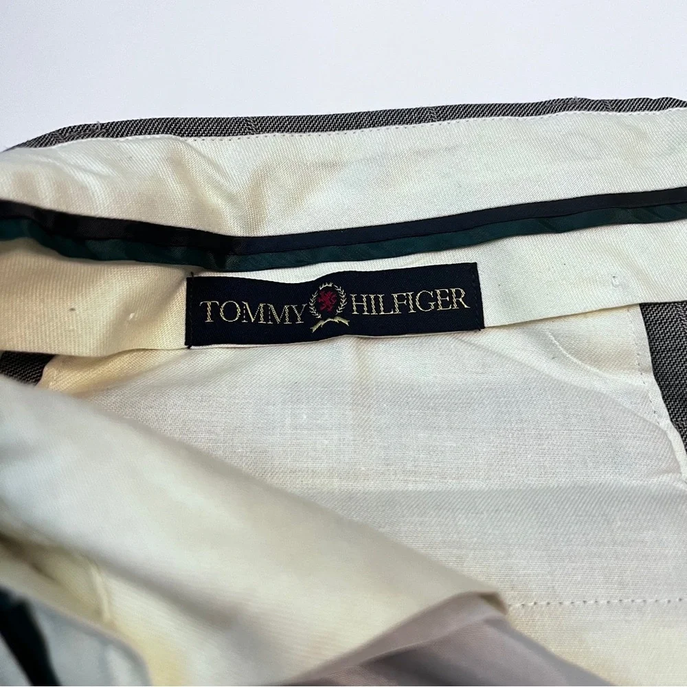 Vintage Tommy Hilfiger‎ Wool Pleated Pants Men’s 36 Missing Button